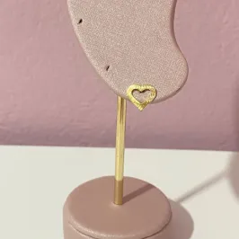 Brinco Coração Trabalhado