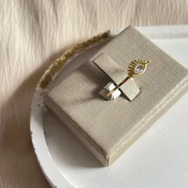 Anel Olho Grego com Zircônia