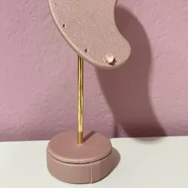 Brinco Coração Rosa