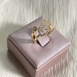 Anel Dois Corações