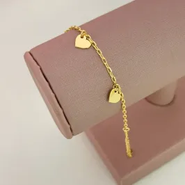Pulseira Infantil Corações Lisos