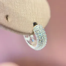 Brinco Argola Grande Cravejada