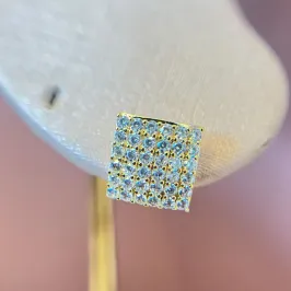 Brinco Quadrado Cravejado