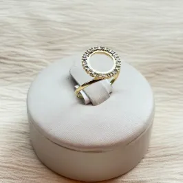 Anel Círculo com Zircônias