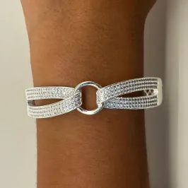 Bracelete Dois Laços com Círculo