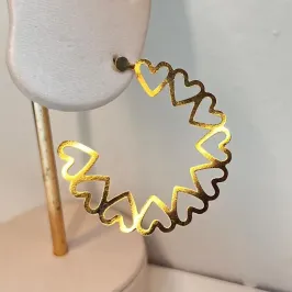 Brinco Corações Vazados