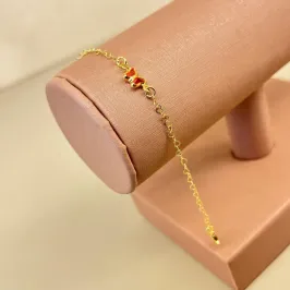 Pulseira Infantil Coração e Borboleta