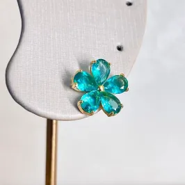 Brinco Flor Verde