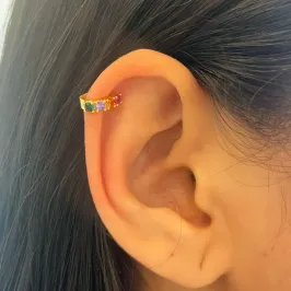 Piercing Fake Zircônias Coloridas
