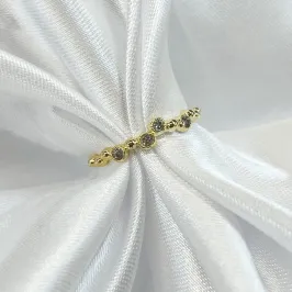 Anel Pontinhos em Zircônias