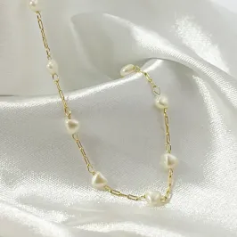 Pulseira Pérolas Coração