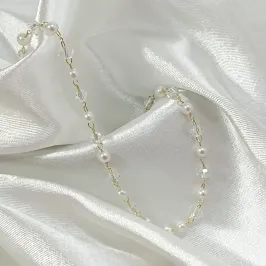 Pulseira Pérolas e Cristal