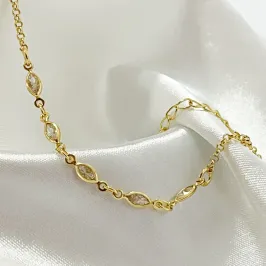 Pulseira Zircônias Ovais