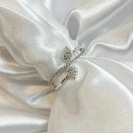 Anel Duas Gotas Cravejado