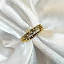 Anel Duplo Solitário