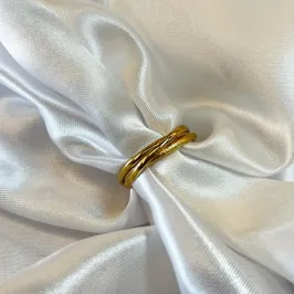 Anel Triplo Diamantado