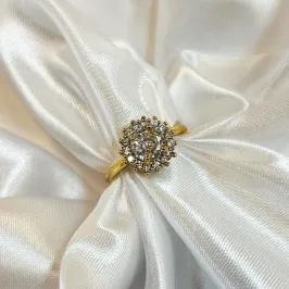 Anel Zircônia Cravejada