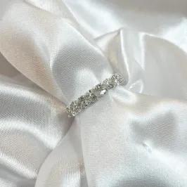 Anel Zircônias Ovais