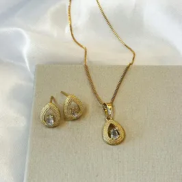Conjunto Gota com Zircônia