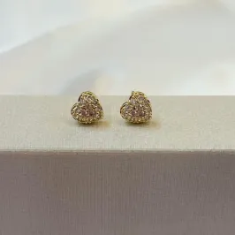 Brinco Coraçãozinho Cravejado