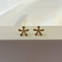 Brinco Flor Cravejada