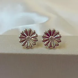 Brinco Flor Redonda com Pontinho