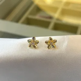 Brinco Flor Zircônia no Centro