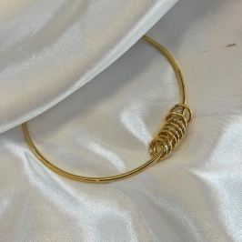 Bracelete Liso Aros Pendurados
