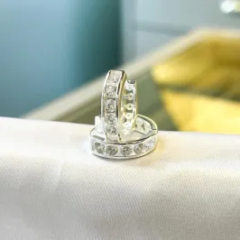 Brinco Argolinha Pontinhos Zircônia