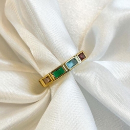 Anel Baguetes Coloridas