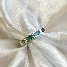 Anel Baguetes Coloridas