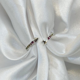 Anel Flecha Zircônia Colorido