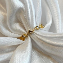 Anel ZigZag Baguete e Bolinhas