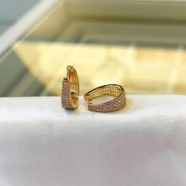 Brinco Argolinha Cravejado Largo