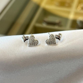 Brinco Coração Liso e Cravejado