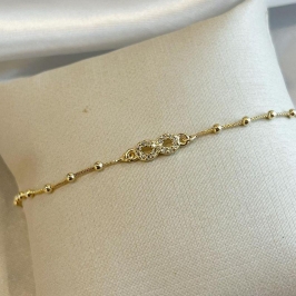 Pulseira Bolinhas Infinito