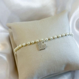 Pulseira Pérola Coração