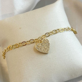 Pulseira Pingente Coração