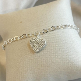 Pulseira Pingente Coração