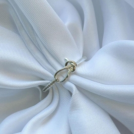 Anel Nó Liso com Aro Cravejado