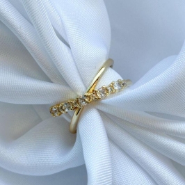 Anel X Liso e Zircônias