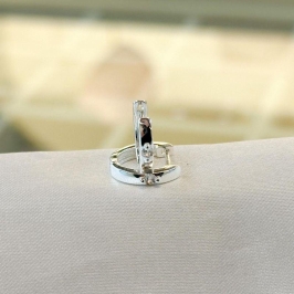 Brinco Argolinha Uma Zircônia