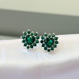 Brinco Coração Verde