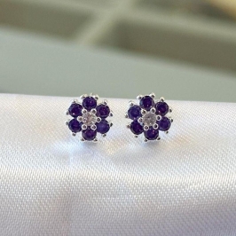 Brinco Flor Lilas