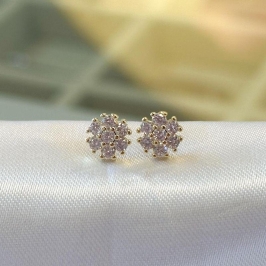 Brinco Flor Zircônias