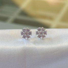Brinco Flor Zircônias
