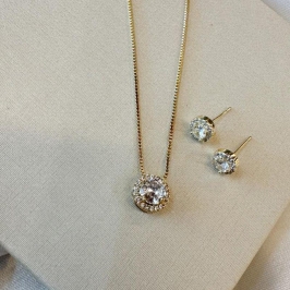 Conjunto Ponto de Luz Borda Cravejada