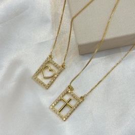 Escapulário Cruz e Coração