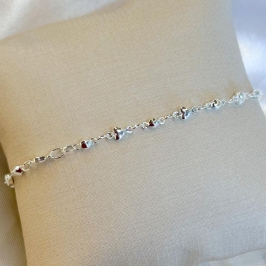 Pulseira Coração e Bolinha Liso