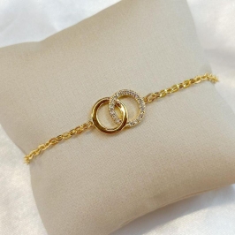 Pulseira Dois Circulos Entrelaçados